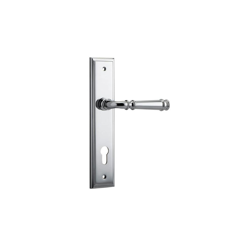 Door Lever Verona Stepped Euro Polished Chrome
