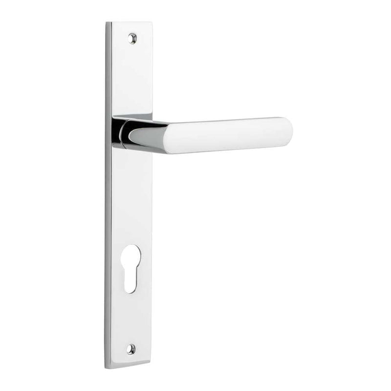 Door Lever Osaka Rectangular Euro Pair Polished Chrome