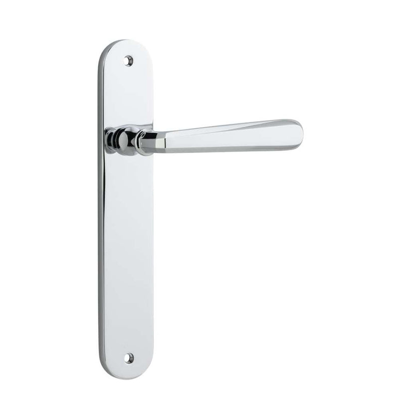 Door Lever Copenhagen Oval Latch Pair Polished Chrome