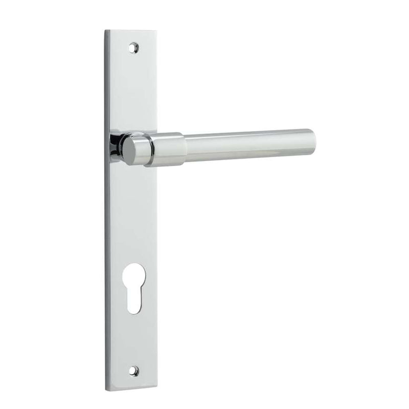 Door Lever Helsinki Rectangular Euro Pair Polished Chrome