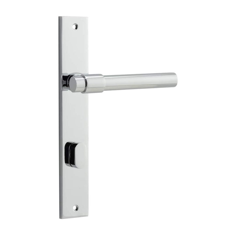 Door Lever Helsinki Rectangular Privacy Pair Polished Chrome