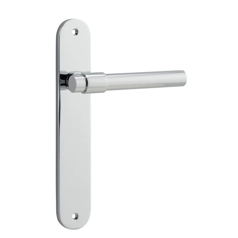 Door Lever Helsinki Oval Latch Pair Polished Chrome