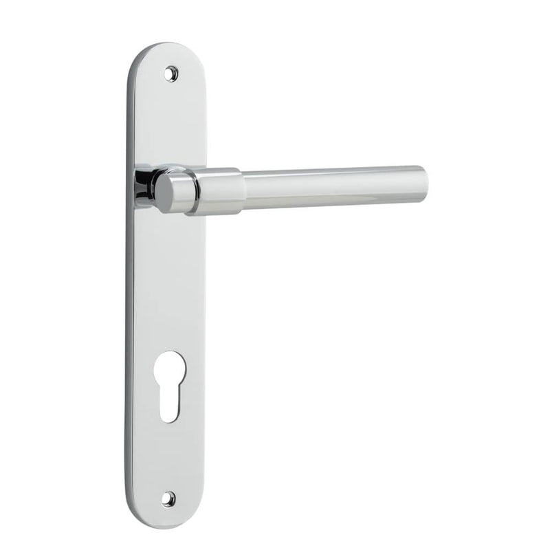 Door Lever Helsinki Oval Euro Pair Polished Chrome