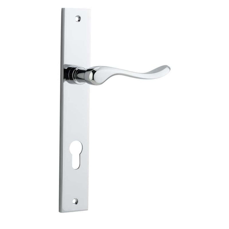 Door Lever Stirling Rectangular Euro Pair Polished Chrome