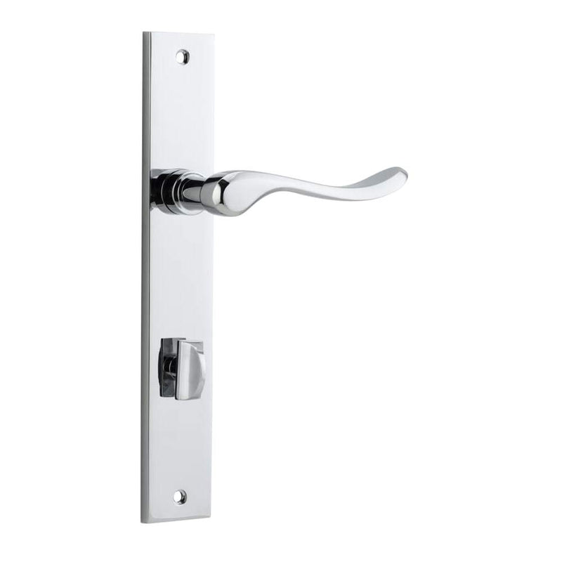 Door Lever Stirling Rectangular Privacy Pair Polished Chrome
