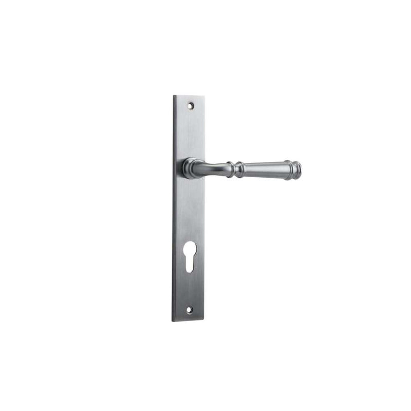 Door Lever Verona Rectangular Euro Brushed Chrome