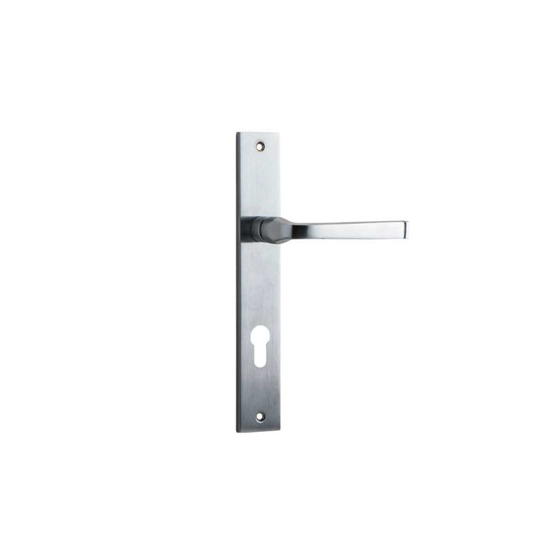 Door Lever Annecy Rectangular Euro Brushed Chrome