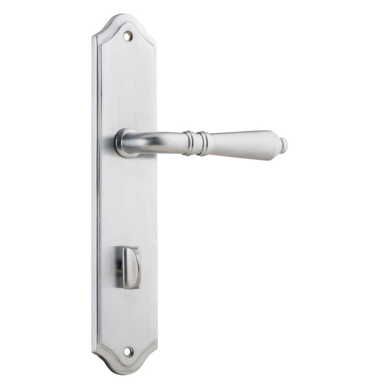 Door Lever Sarlat Shouldered Privacy Brushed Chrome