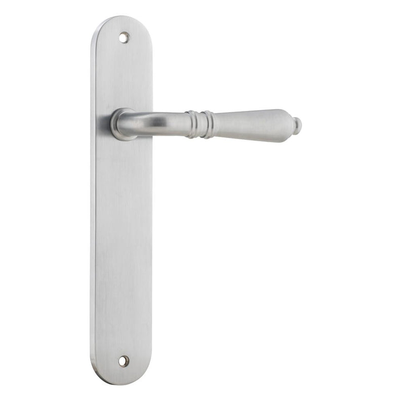 Door Lever Sarlat Oval Latch Brushed Chrome