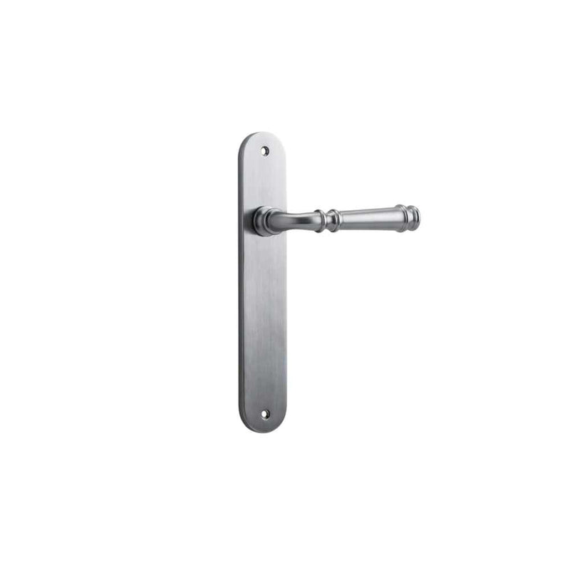 Door Lever Verona Oval Latch Brushed Chrome