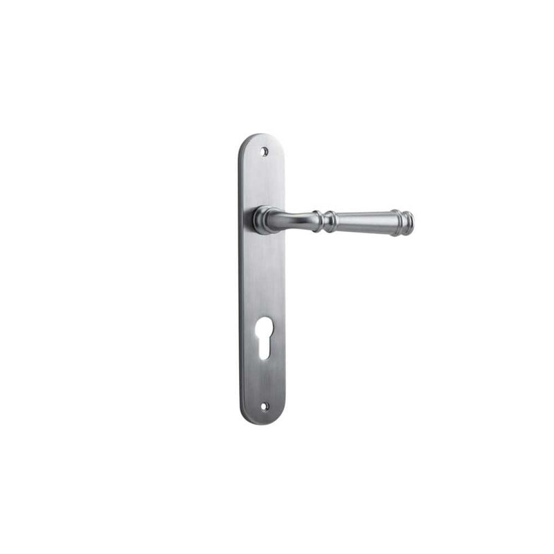Door Lever Verona Oval Euro Brushed Chrome