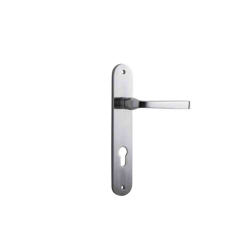 Door Lever Annecy Oval Euro Brushed Chrome