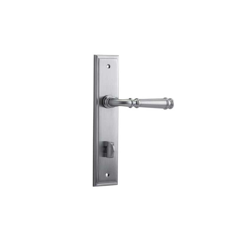 Door Lever Verona Stepped Privacy Brushed Chrome