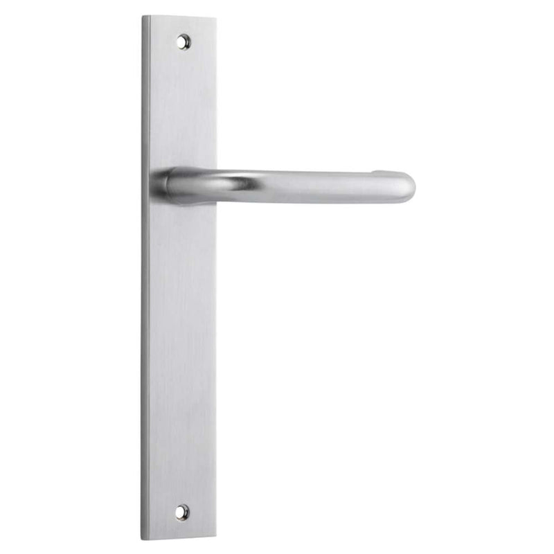 Door Lever Oslo Rectangular Latch Brushed Chrome