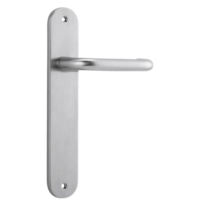 Door Lever Oslo Oval Latch Brushed Chrome