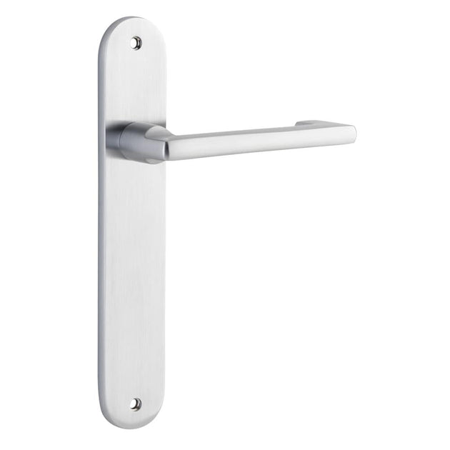 Door Lever Baltimore Return Oval Latch Pair Brushed Chrome | Paddington ...