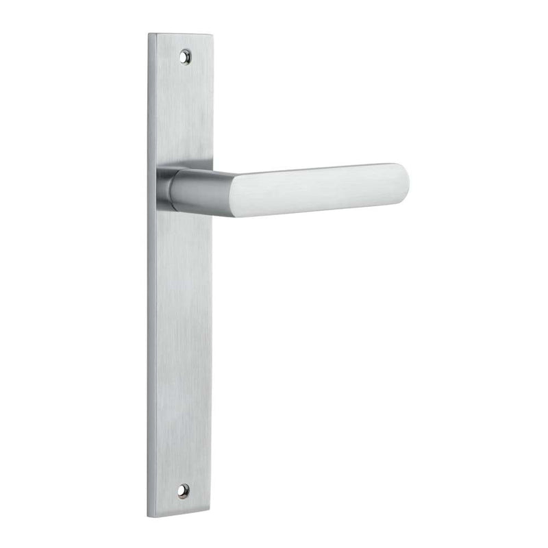 Door Lever Osaka Rectangular Latch Pair Brushed Chrome