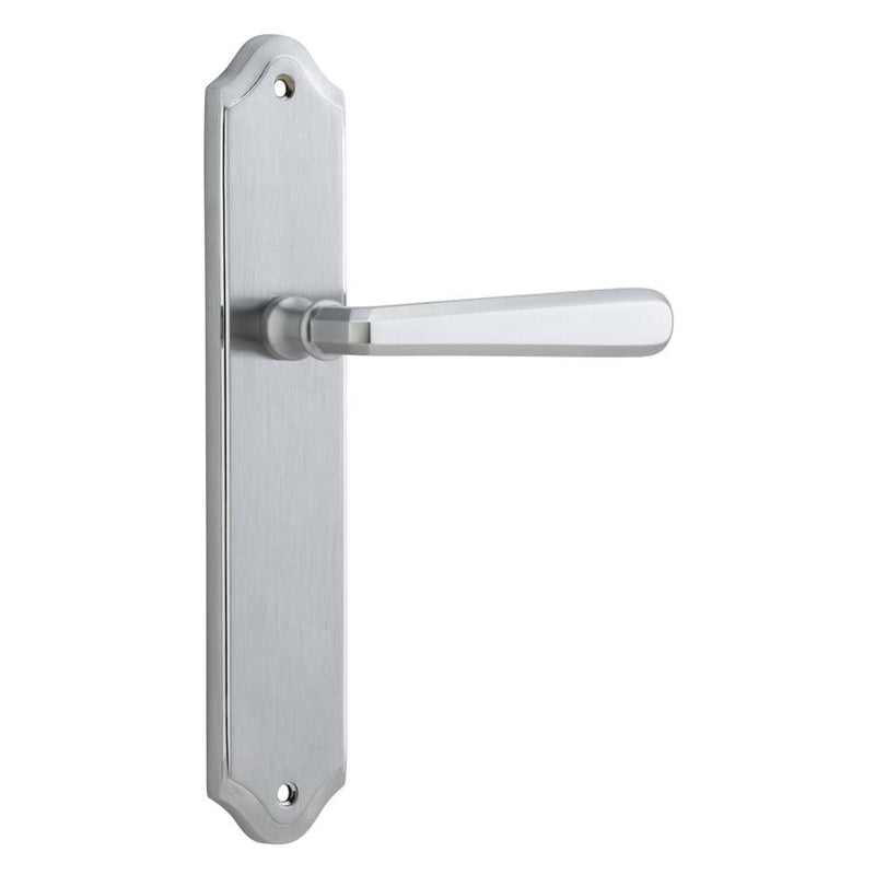 Door Lever Copenhagen Shouldered Latch Pair Brushed Chrome