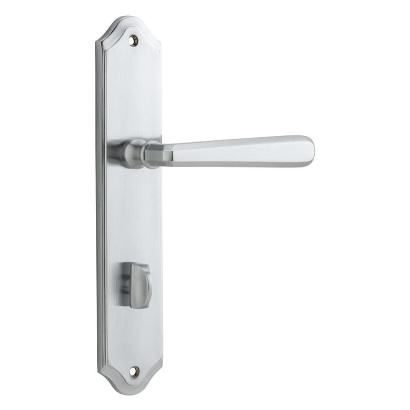 Door Lever Copenhagen Shouldered Privacy Pair Brushed Chrome