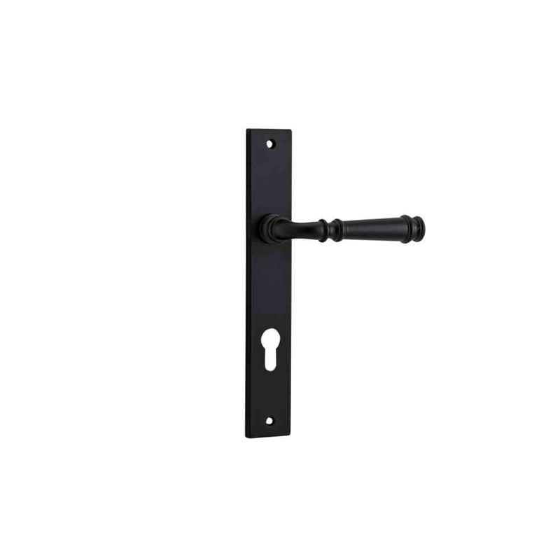 Door Lever Verona Rectangular Euro Matt Black