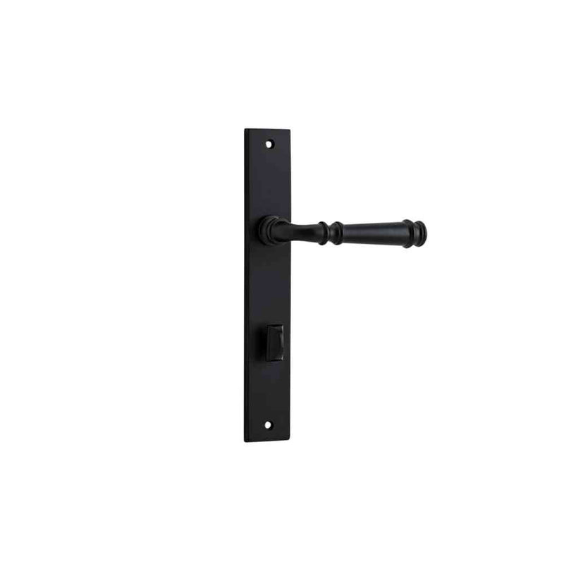 Door Lever Verona Rectangular Privacy Matt Black