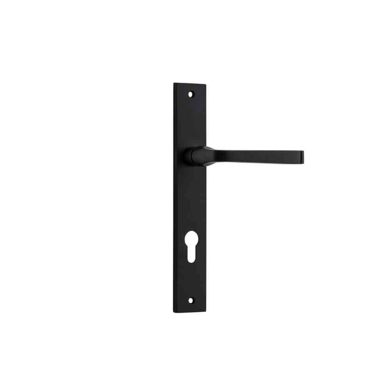 Door Lever Annecy Rectangular Euro Matt Black