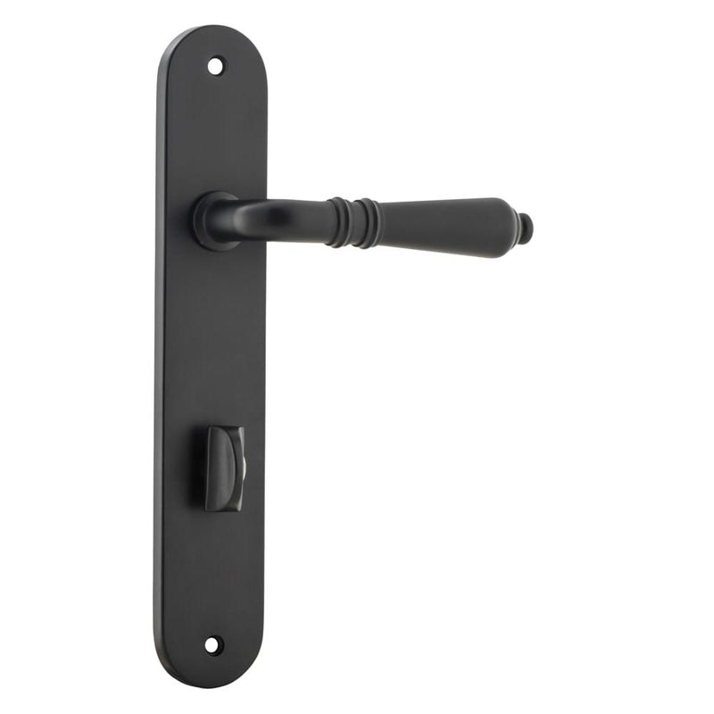Door Lever Sarlat Oval Privacy Matt Black