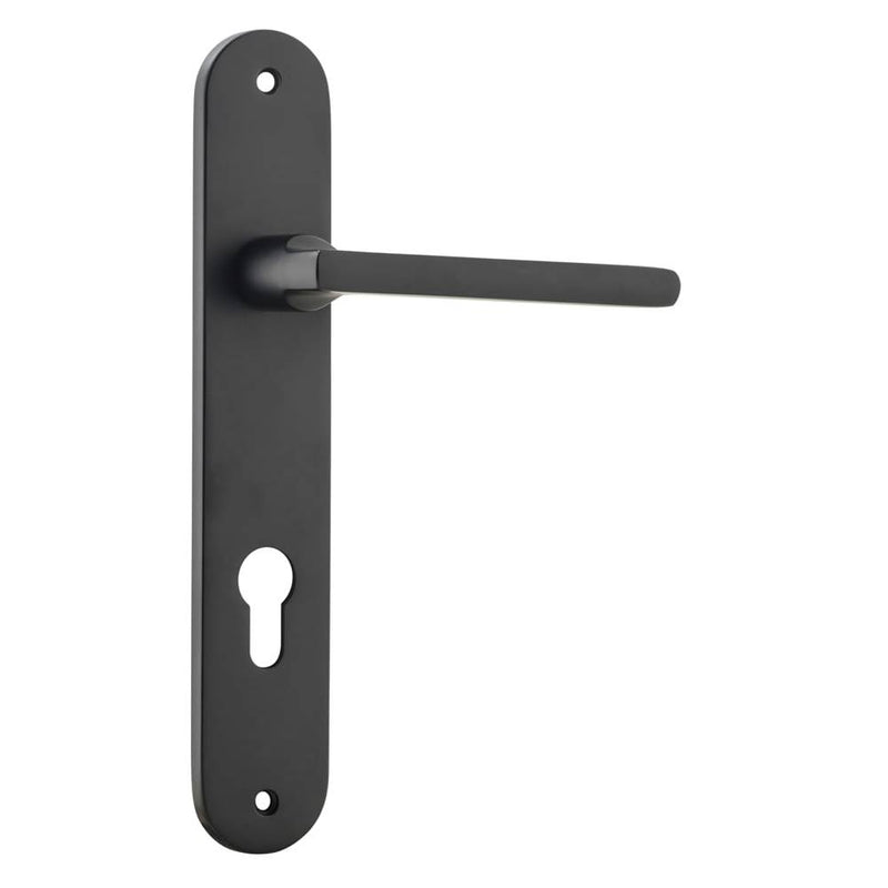 Door Lever Baltimore Oval Euro Matt Black
