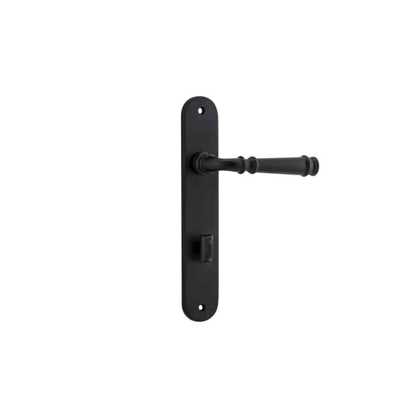 Door Lever Verona Oval Privacy Matt Black