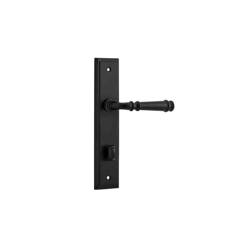 Door Lever Verona Stepped Privacy Matt Black