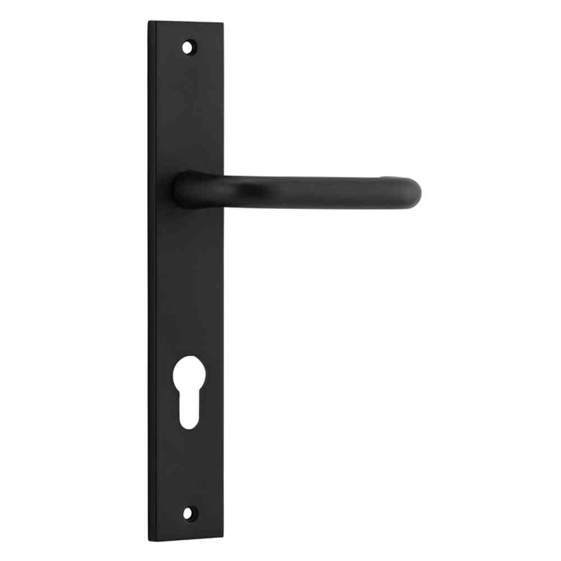 Door Lever Oslo Rectangular Euro Matt Black