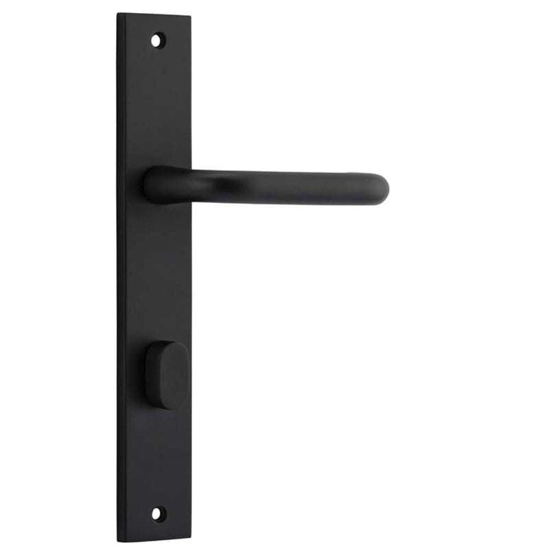 Door Lever Oslo Rectangular Privacy Matt Black