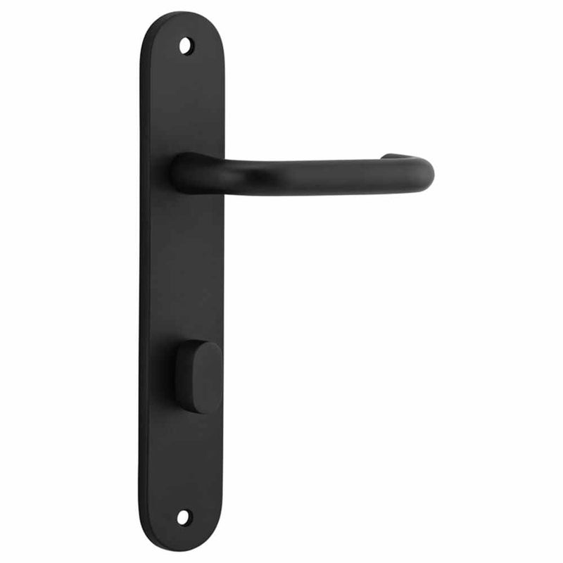 Door Lever Oslo Oval Privacy Matt Black