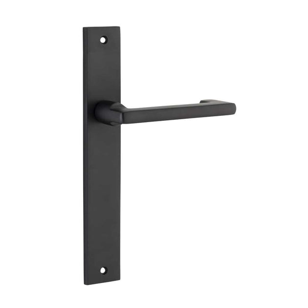 Door Lever Baltimore Return Rectangular Latch Pair Matt Black ...