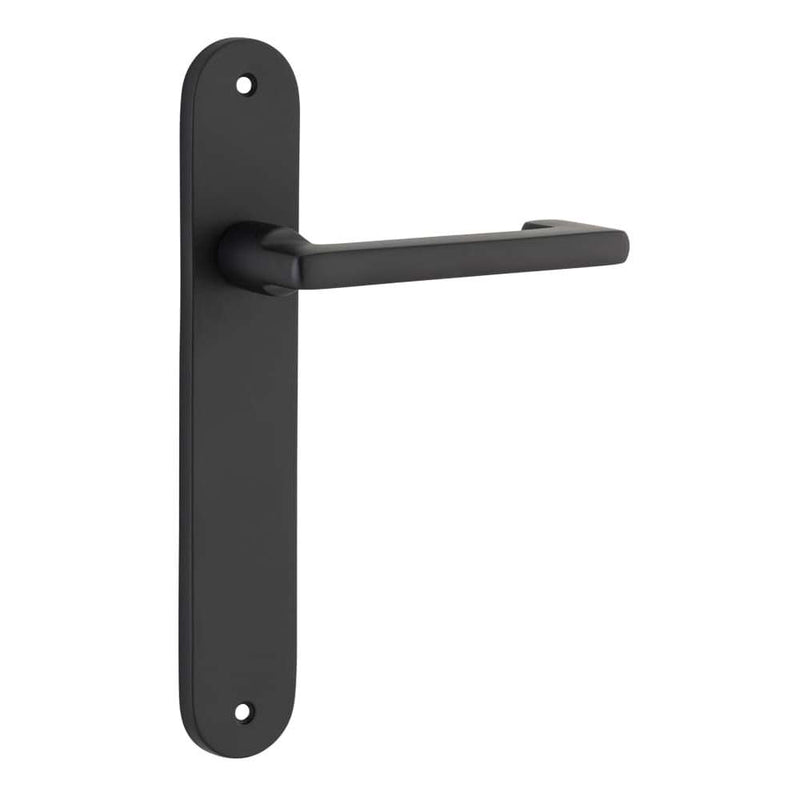 Door Lever Baltimore Return Oval Latch Pair Matt Black