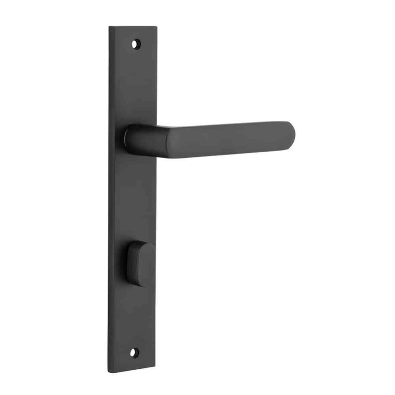 Door Lever Osaka Rectangular Privacy Pair Matt Black