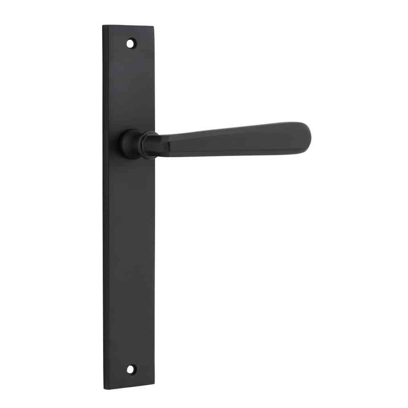Door Lever Copenhagen Rectangular Latch Pair Matt Black