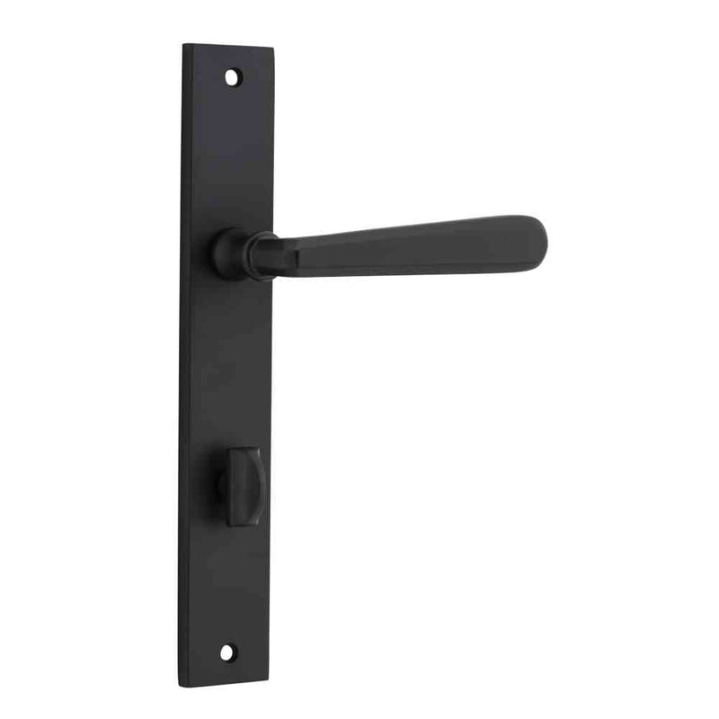 Door Lever Copenhagen Rectangular Privacy Pair Matt Black