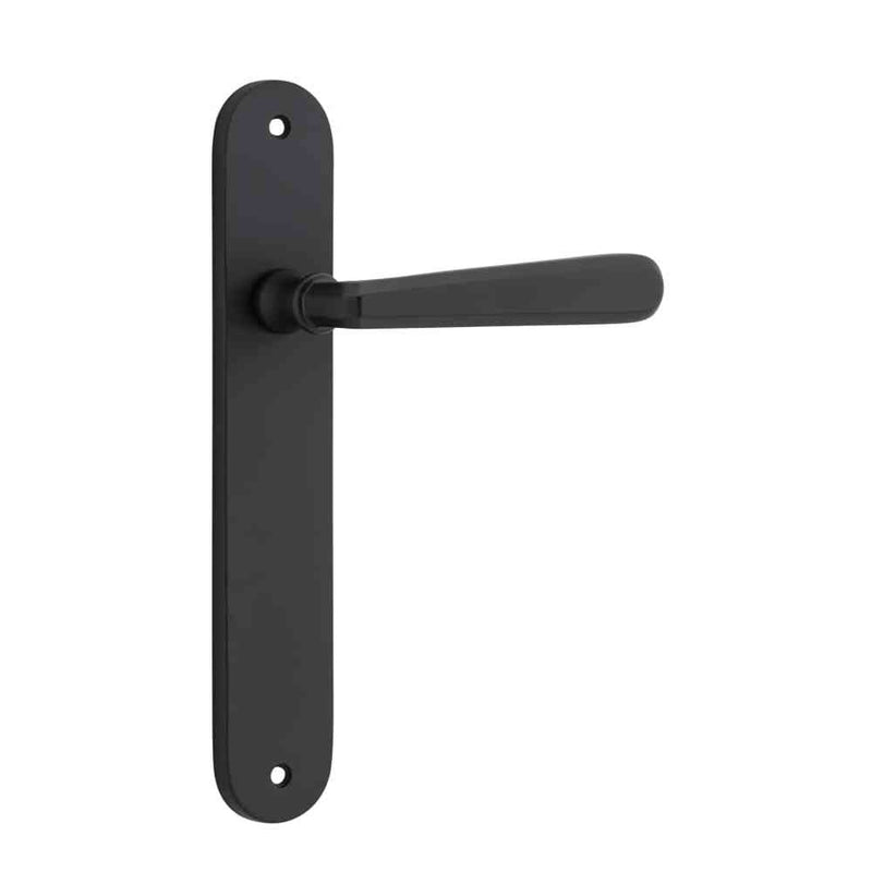 Door Lever Copenhagen Oval Latch Pair Matt Black
