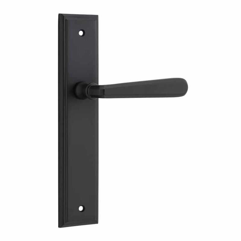 Door Lever Copenhagen Stepped Latch Pair Matt Black