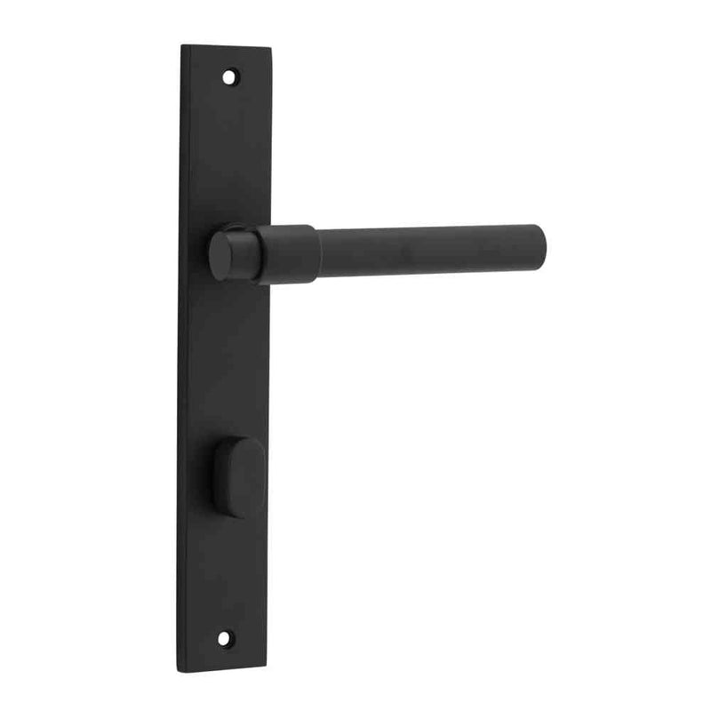 Door Lever Helsinki Rectangular Privacy Pair Matt Black