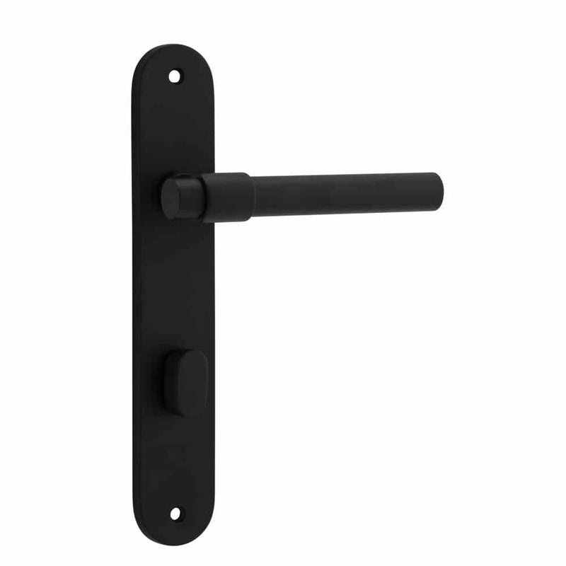 Door Lever Helsinki Oval Privacy Pair Matt Black