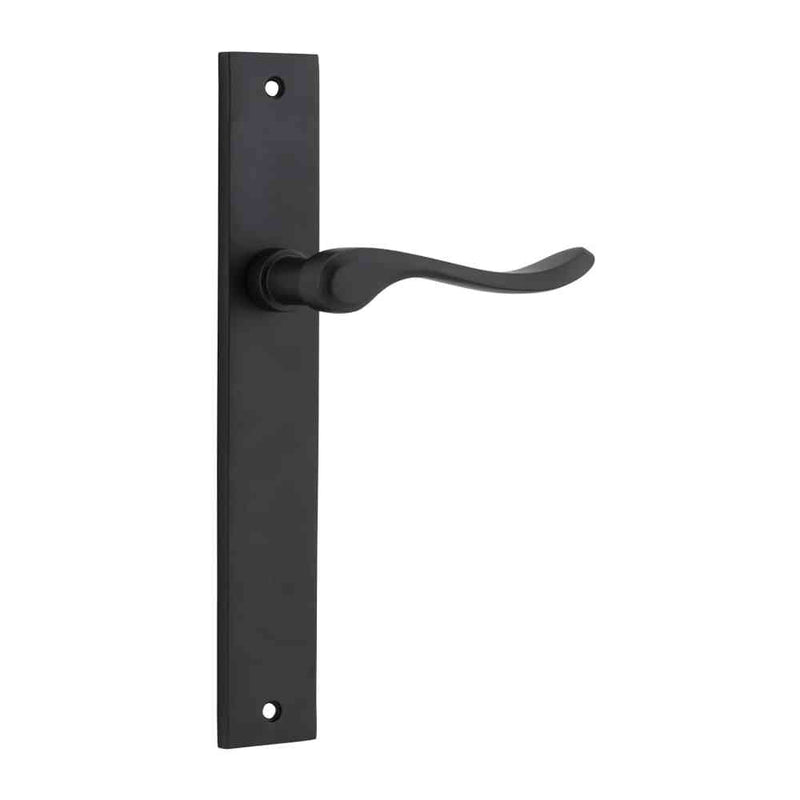 Door Lever Stirling Rectangular Latch Pair Matt Black