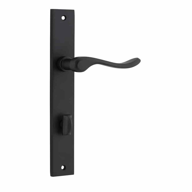 Door Lever Stirling Rectangular Privacy Pair Matt Black