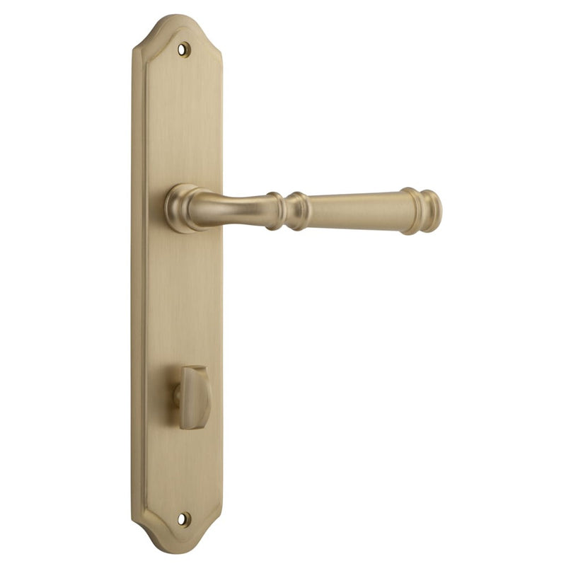 Door Lever Verona Shouldered Privacy Brushed Brass