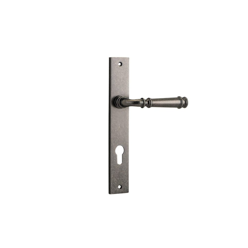 Door Lever Verona Rectangular Euro Distressed Nickel