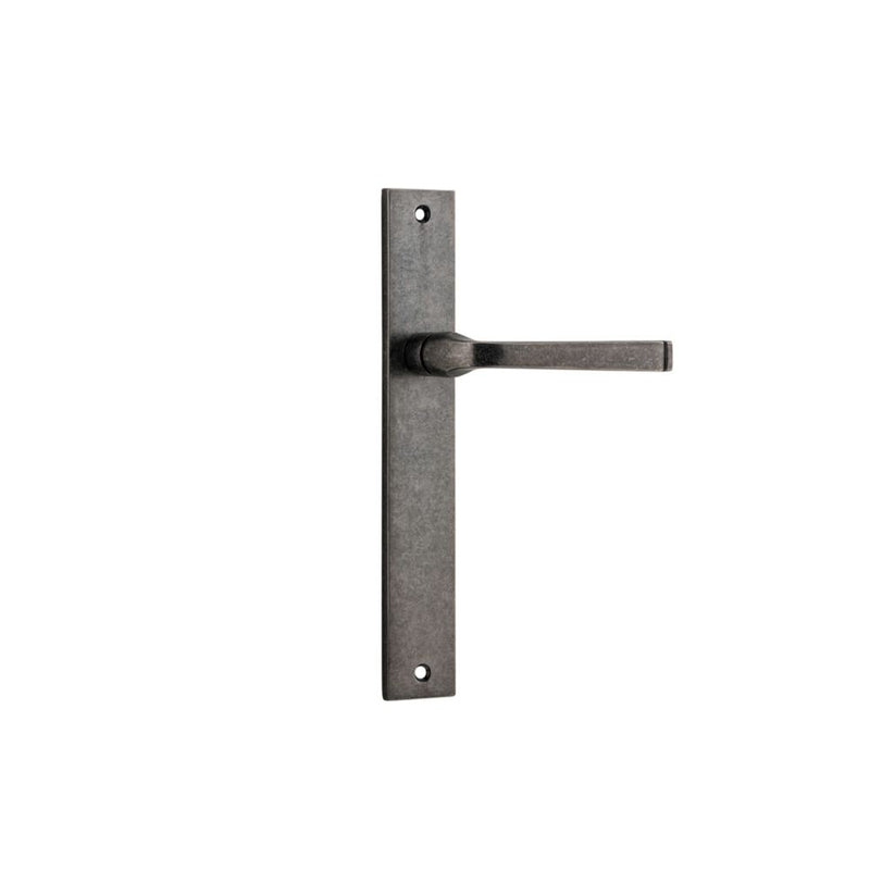 Door Lever Annecy Rectangular Latch Distressed Nickel