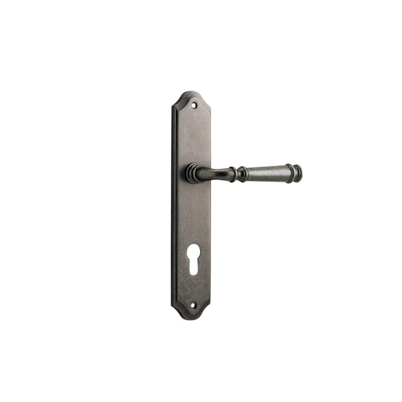 Door Lever Verona Shouldered Euro Distressed Nickel