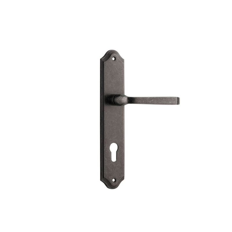 Door Lever Annecy Shouldered Euro Distressed Nickel
