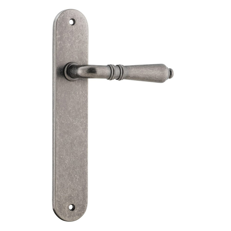 Door Lever Sarlat Oval Latch Distressed Nickel